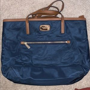 Authentic Navy Blue Michael Kors Tote Bag